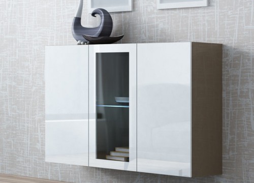 ​Комод навісний VIGO 120 лате - білий глянець CAMA Польща